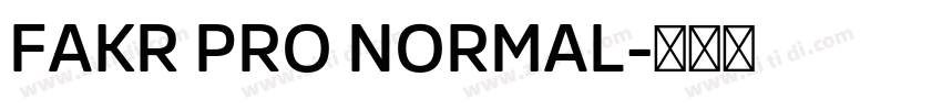 FAKR PRO NORMAL字体转换